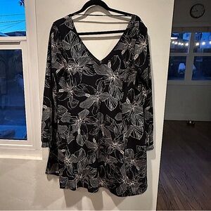 LUSH Long Sleeve Floral Print Dress